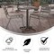 Flash Furniture Lila 23.5'' Black Square Aluminum Indoor-Outdoor Table Set w/2 Black Slat Back Chairs TLH-ALUM-24SQ-017BK2-GG - alternate 3